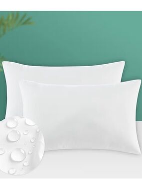 Waterproof White Pillows - Home Indoor/Outdoor- New in box